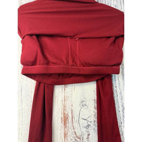 White Birch Women's Top Burgundy Size L - Picture 4 of 5